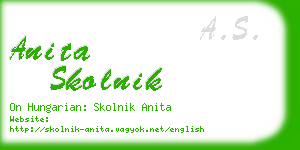 anita skolnik business card